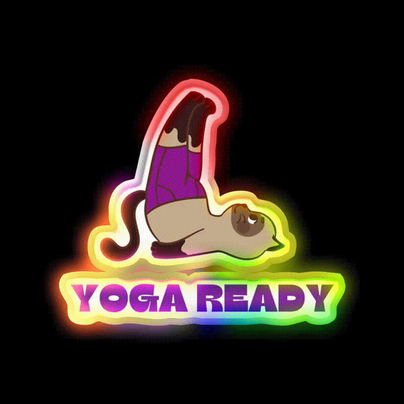 Yoga Ready Yoga Led Neon Sign For Wellness Space Rgb Color
