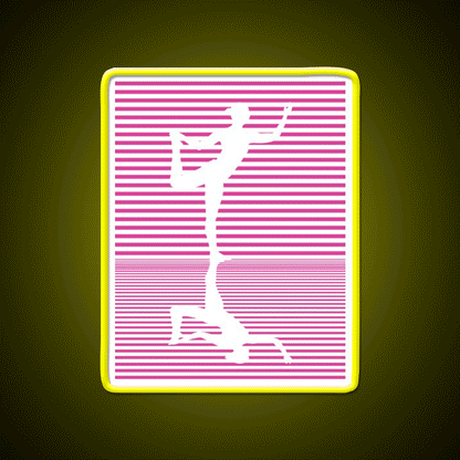Yoga Reflection Natarajasana Dance Pose Asana Yoga Led Neon Sign Rgb Color - Custom LED neon sign front view