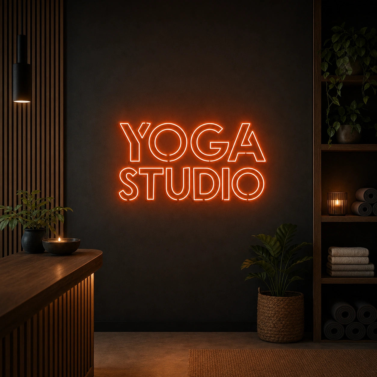 Yoga Studio LED Neon Sign real lifestyle scene