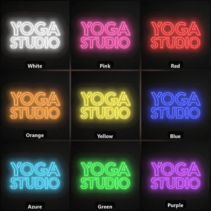 Yoga Studio LED Neon Sign color grid