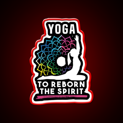 Yoga To Reborn The Spirit Yoga Led Neon Sign For Wellness Space Rgb Color