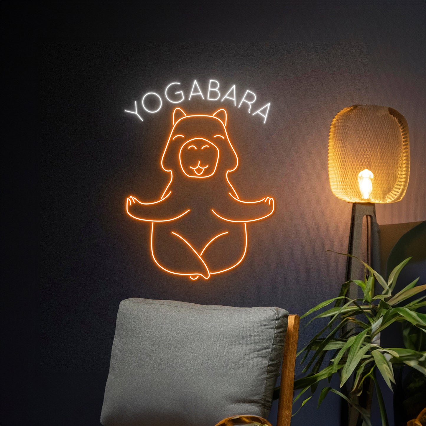 Yogabara Yoga Capybara Neon Sign