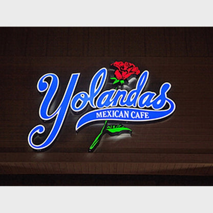 Yolandas Mexican Cafe 3D Frontlit Channel Letters Led Light Sign - Shineneon