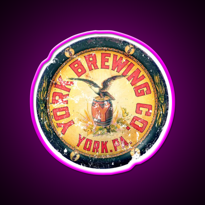 York Beer Bar Decor Led Neon Sign Rgb Color - Neon sign mounted on wall in room