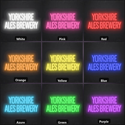 Yorkshire Ales Brewery LED Neon Sign color grid