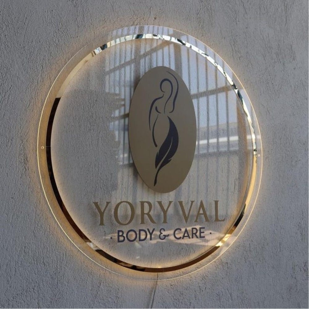 Yory Val Body Care Acrylic Business Logo Sign - Shineneon