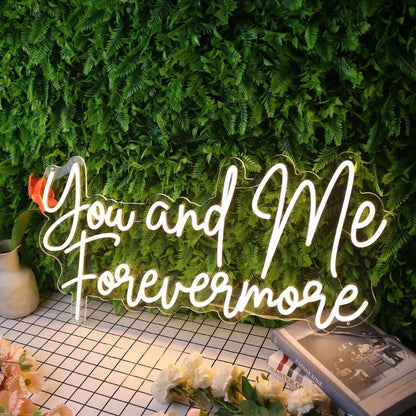 You And Me Forevermore Yellow Led Neon Sign For Romantic - Shineneon