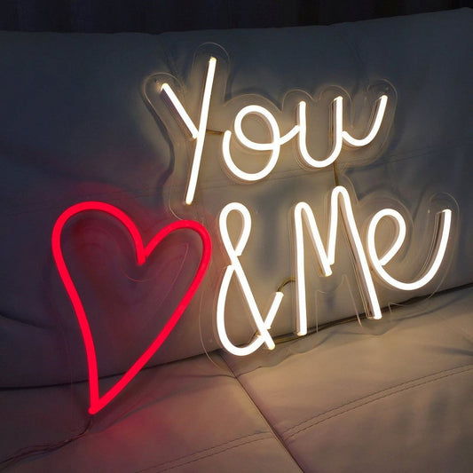 You And Me Led Sign Business Neon Signs Wall Art