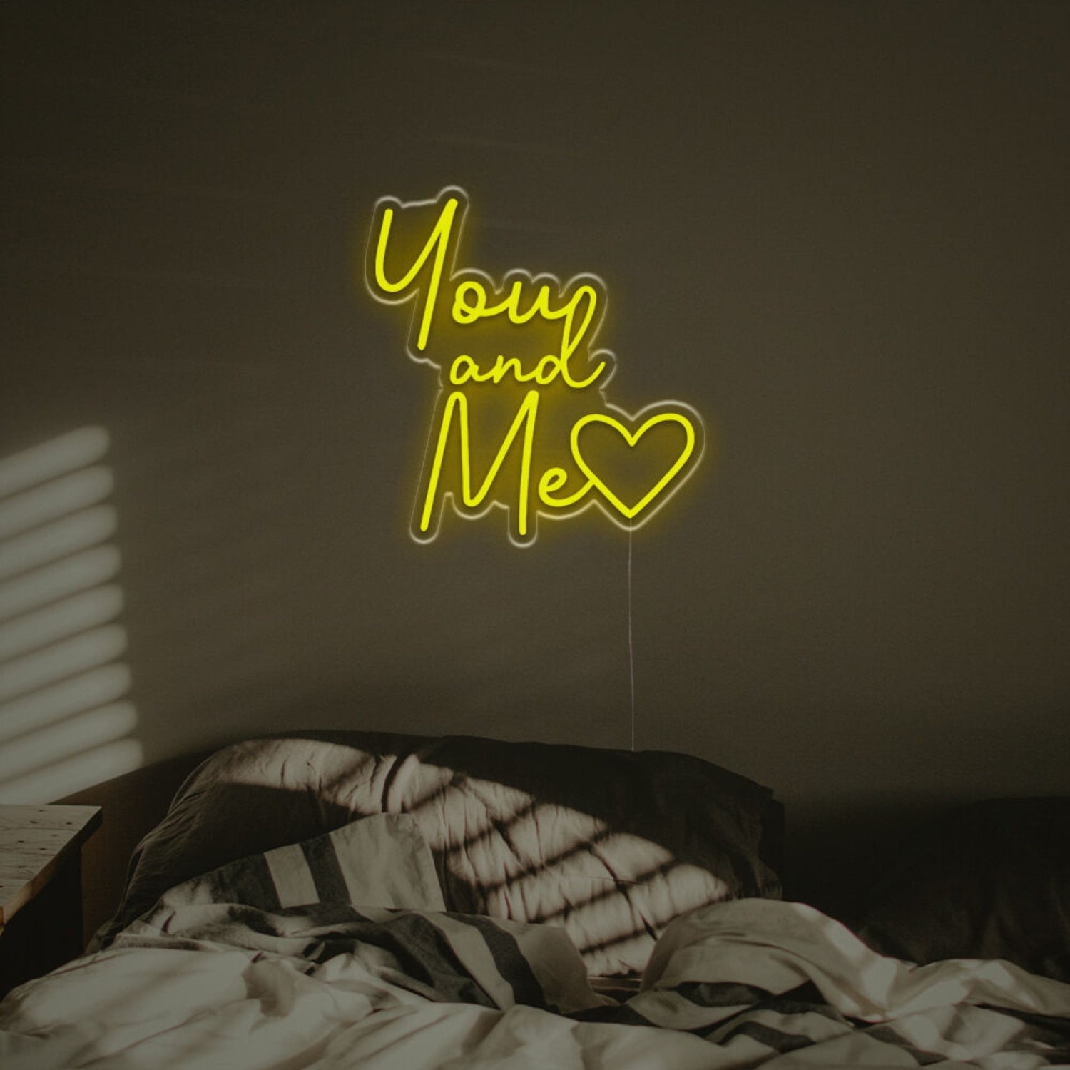 You And Me With Lovely Heart Led Neon Sign | Shineneon
