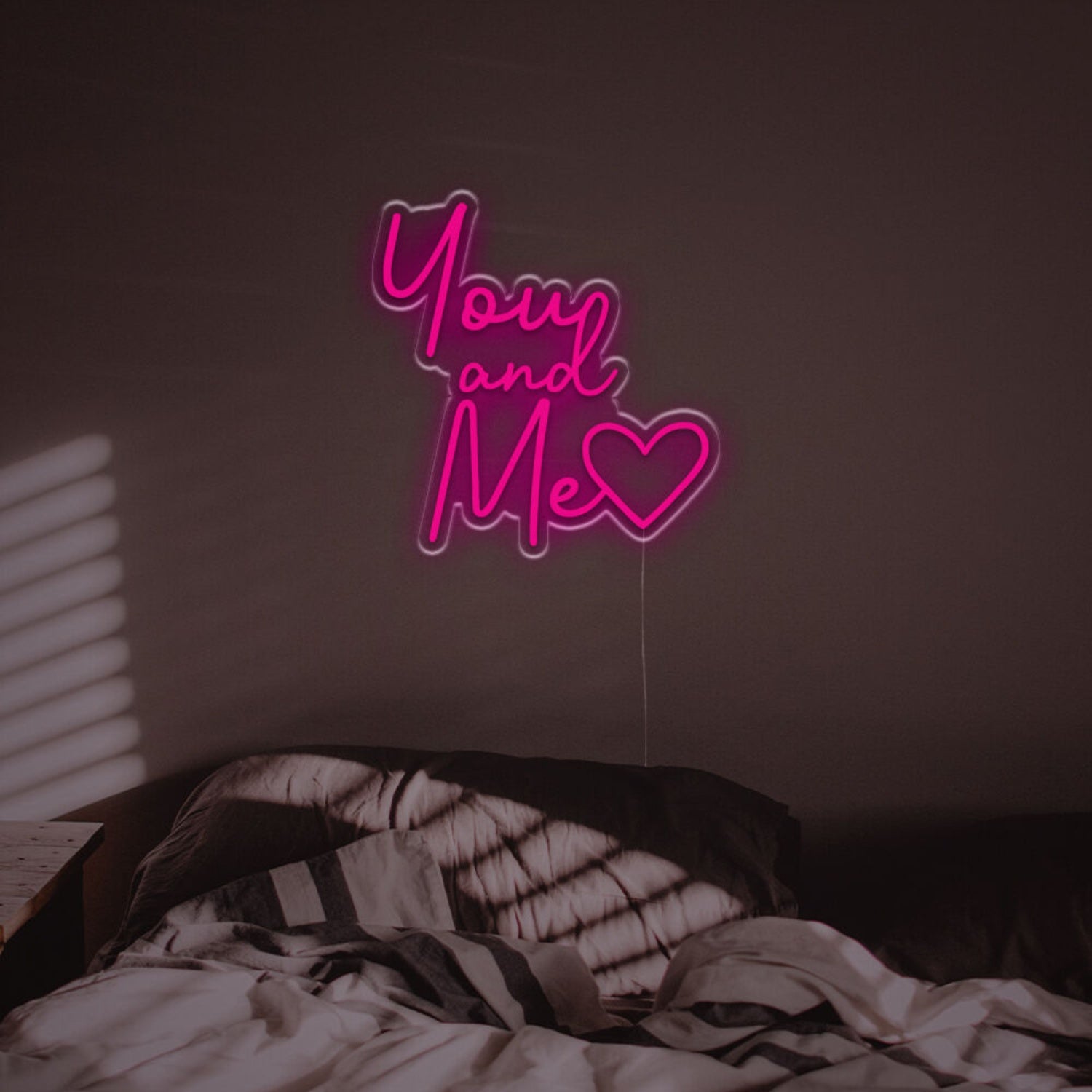 You And Me With Lovely Heart Led Neon Sign | Shineneon