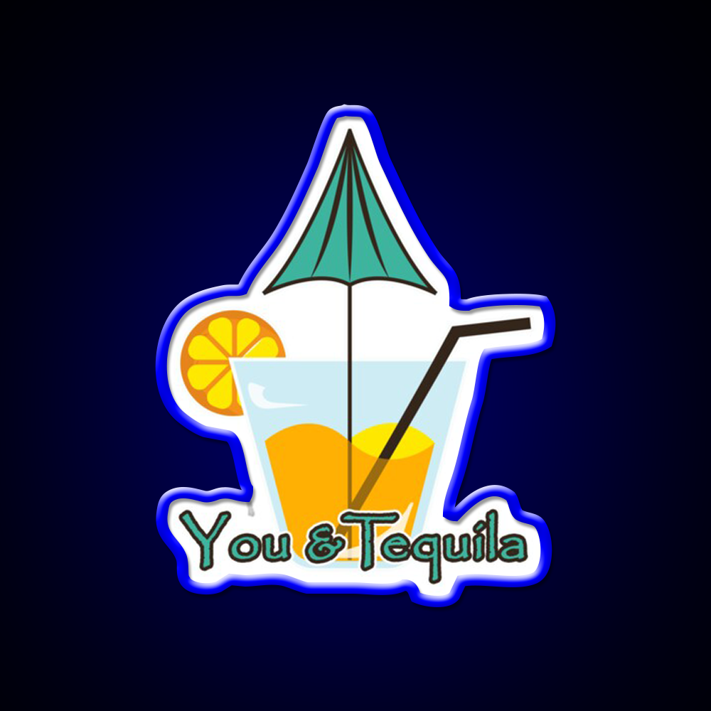 You And Tequila Cocktail Bar Decor Led Neon Sign Rgb Color - LED neon sign view 5