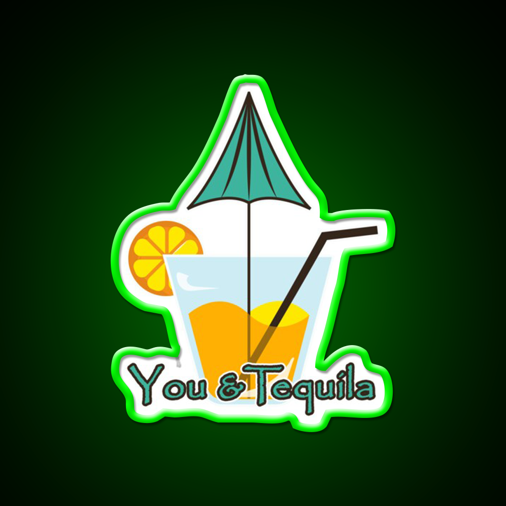 You And Tequila Cocktail Bar Decor Led Neon Sign Rgb Color - LED neon sign view 8