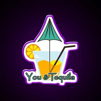 You And Tequila Cocktail Bar Decor Led Neon Sign Rgb Color - Shineneon