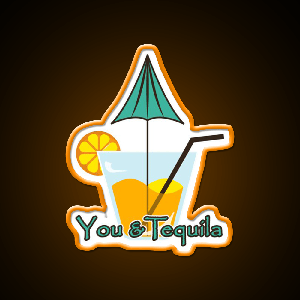 You And Tequila Cocktail Bar Decor Led Neon Sign Rgb Color - Shineneon