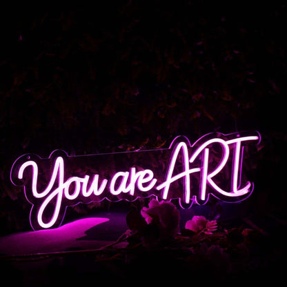 You Are Art Purple Led Neon Sign - Shineneon