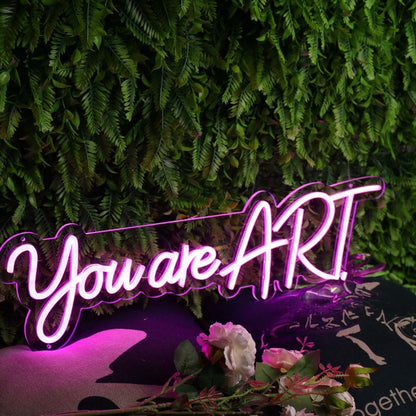You Are Art Purple Led Neon Sign - Shineneon