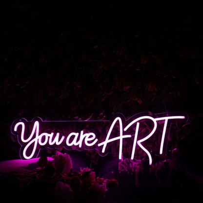 You Are Art Purple Led Neon Sign - Shineneon