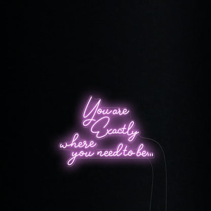 You Are Exactly Where You Need To Be Led Neon Sign Wall Art | Shineneon