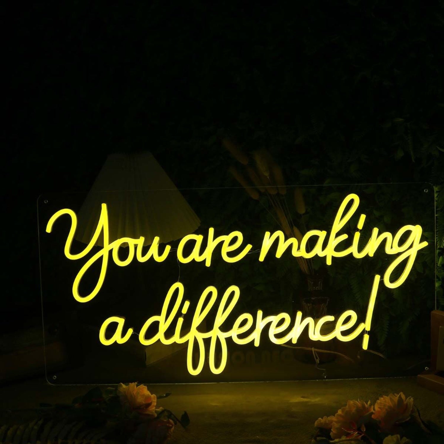 You Are Making A Difference Yellow Led Neon Sign | Shineneon