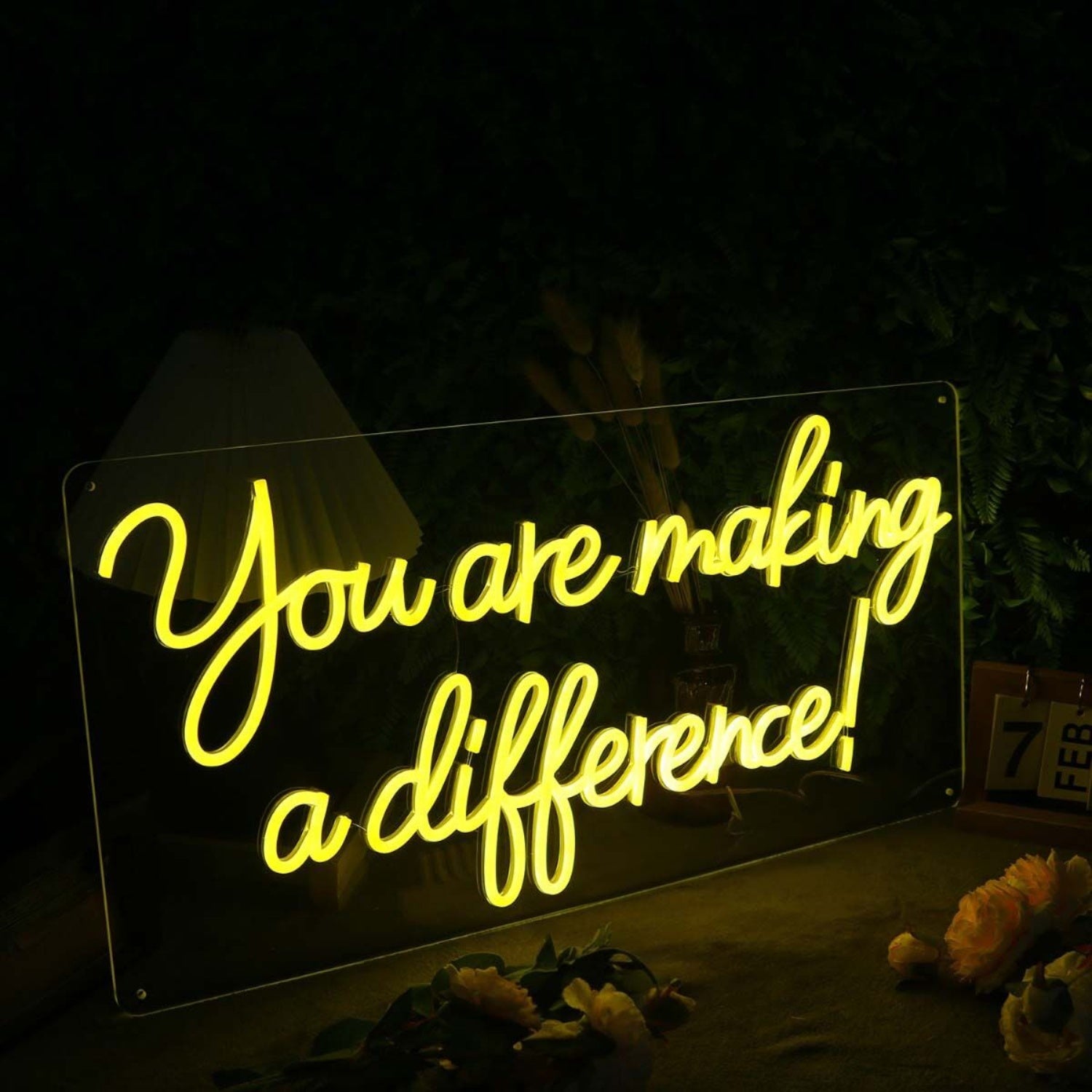 You Are Making A Difference Yellow Led Neon Sign | Shineneon