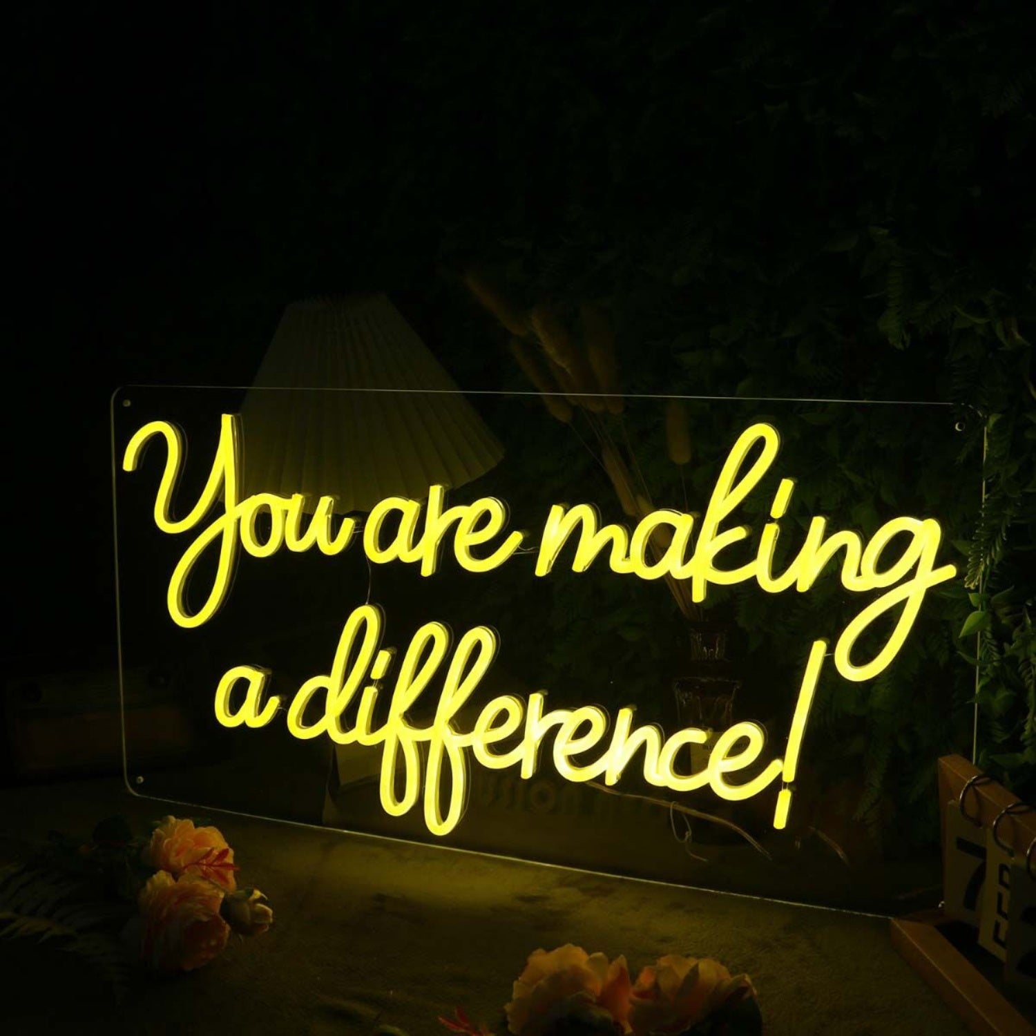 You Are Making A Difference Yellow Led Neon Sign | Shineneon