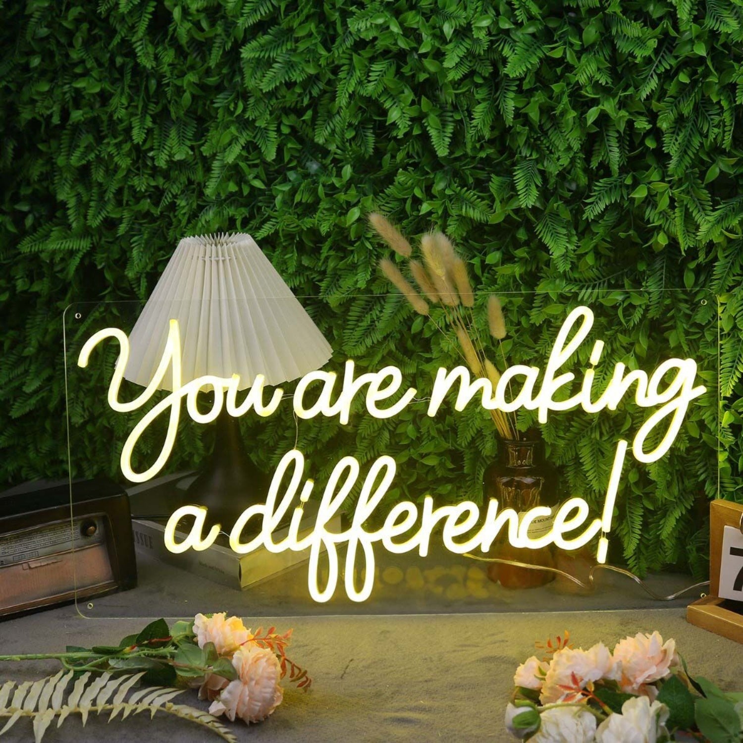 You Are Making A Difference Yellow Led Neon Sign | Shineneon