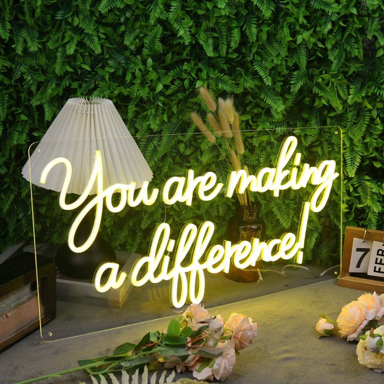 You Are Making A Difference Yellow Led Neon Sign | Shineneon