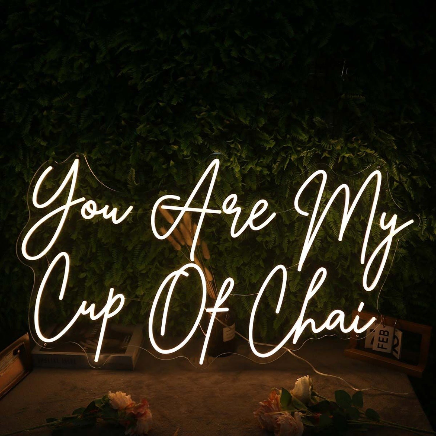 You Are My Cup Of Chai Yellow Led Neon Sign For Tea Lovers | Shineneon