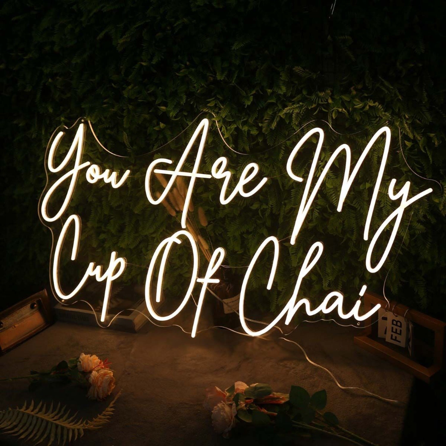 You Are My Cup Of Chai Yellow Led Neon Sign For Tea Lovers | Shineneon