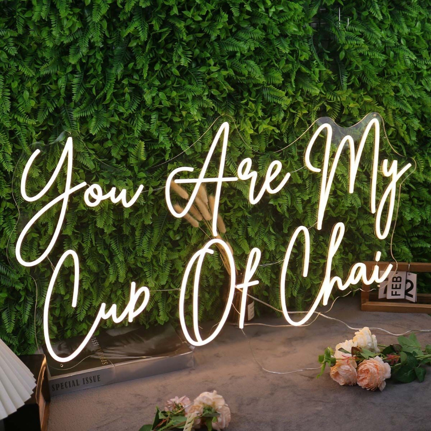You Are My Cup Of Chai Yellow Led Neon Sign For Tea Lovers | Shineneon