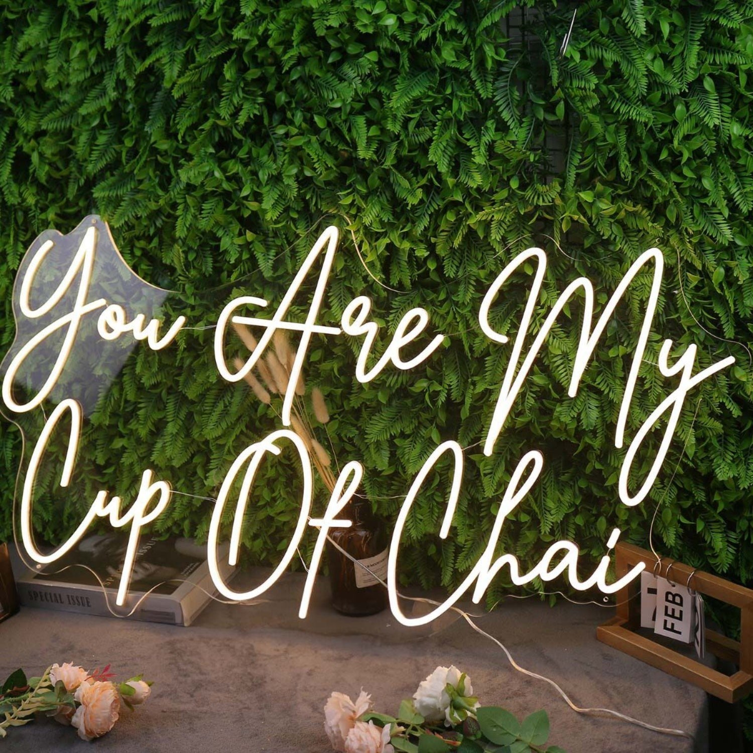 You Are My Cup Of Chai Yellow Led Neon Sign For Tea Lovers | Shineneon
