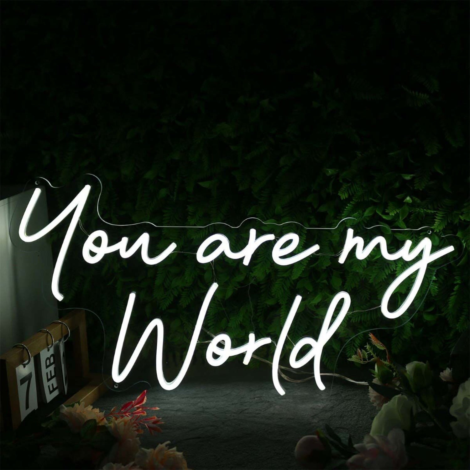 You Are My World White Neon Sign | Shineneon