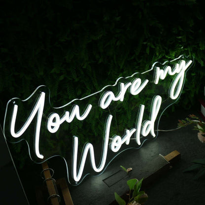 You Are My World White Neon Sign | Shineneon