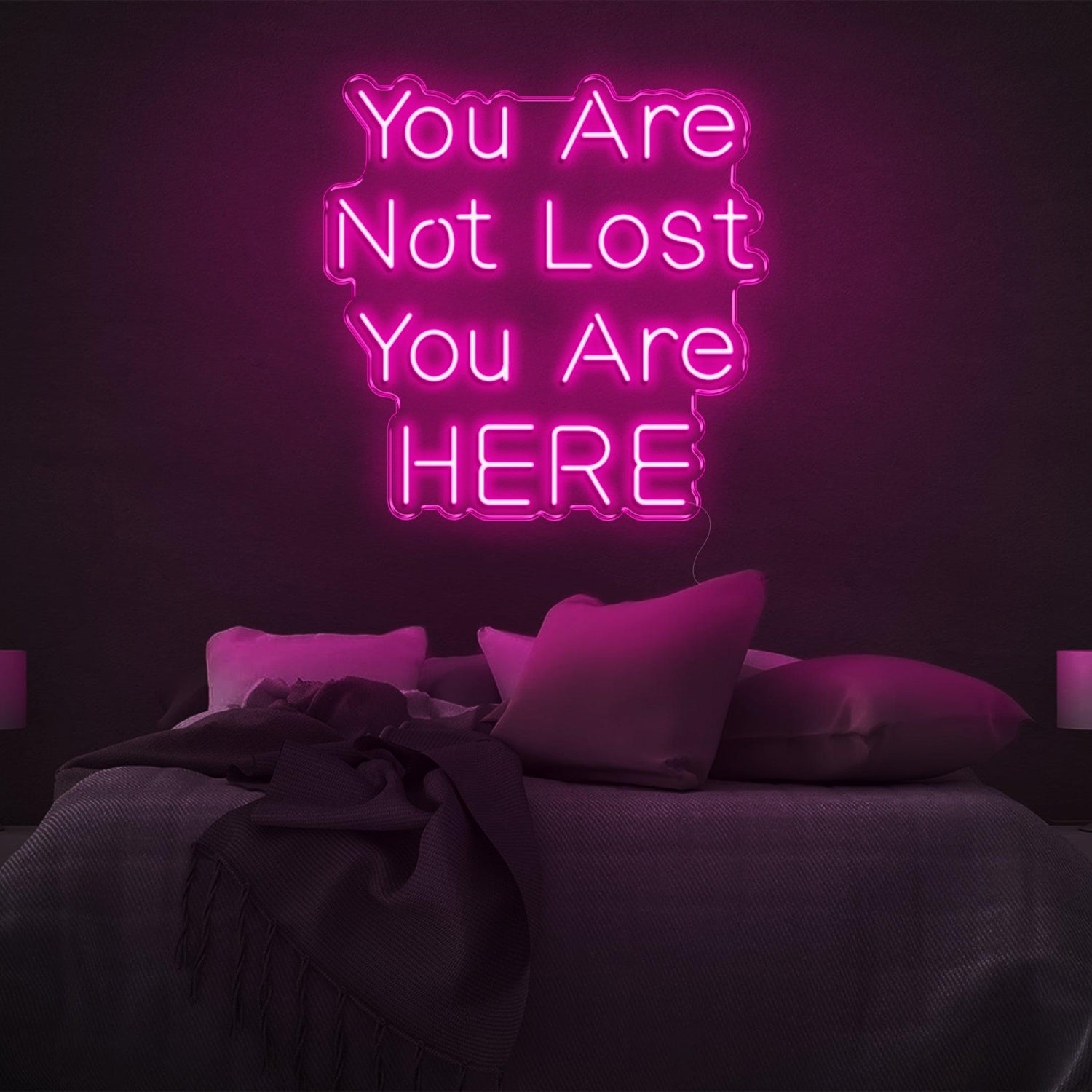 You Are Not Lost Here Vibrant Yellow Led Neon Sign For Bedroom Wall Decor | Shineneon