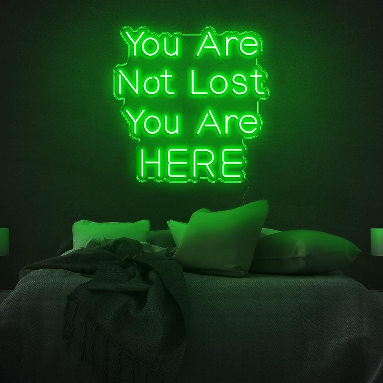 You Are Not Lost Here Vibrant Yellow Led Neon Sign For Bedroom Wall Decor | Shineneon