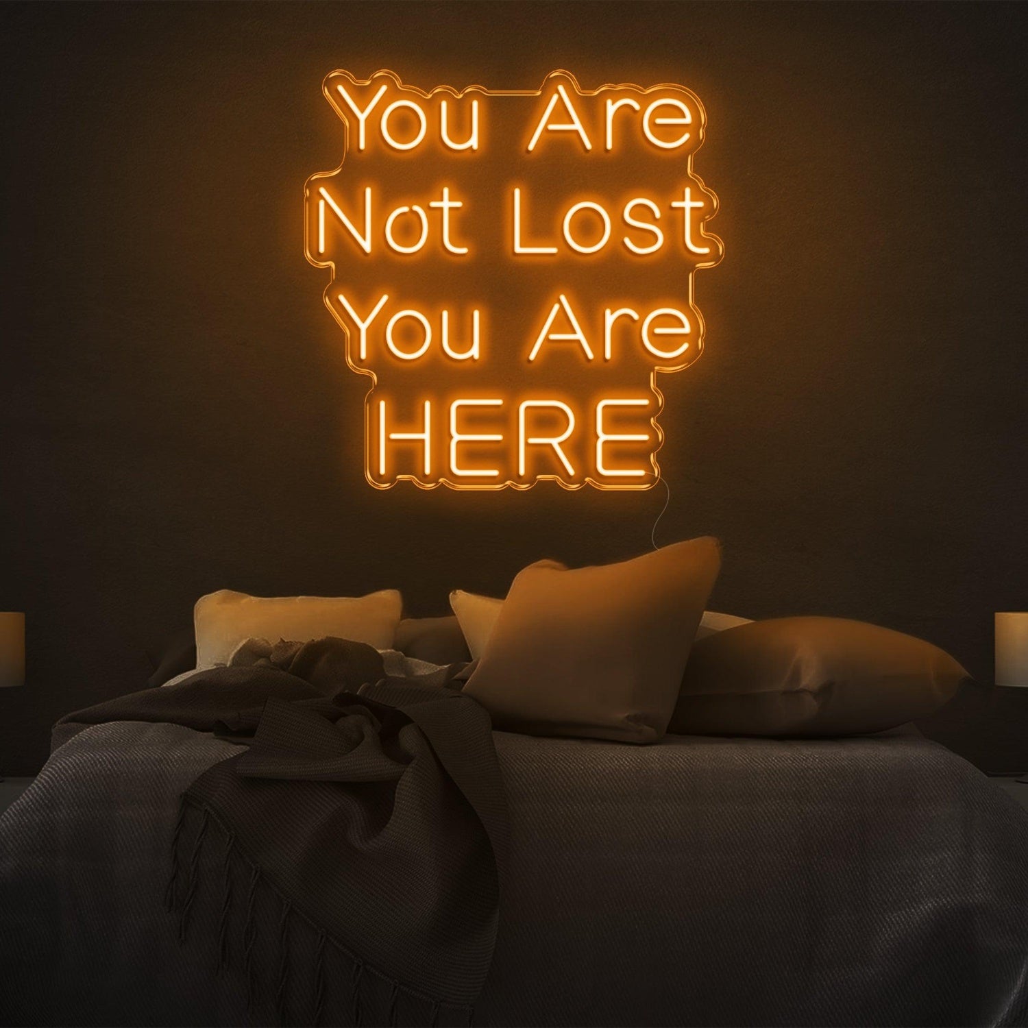 You Are Not Lost Here Vibrant Yellow Led Neon Sign For Bedroom Wall Decor | Shineneon