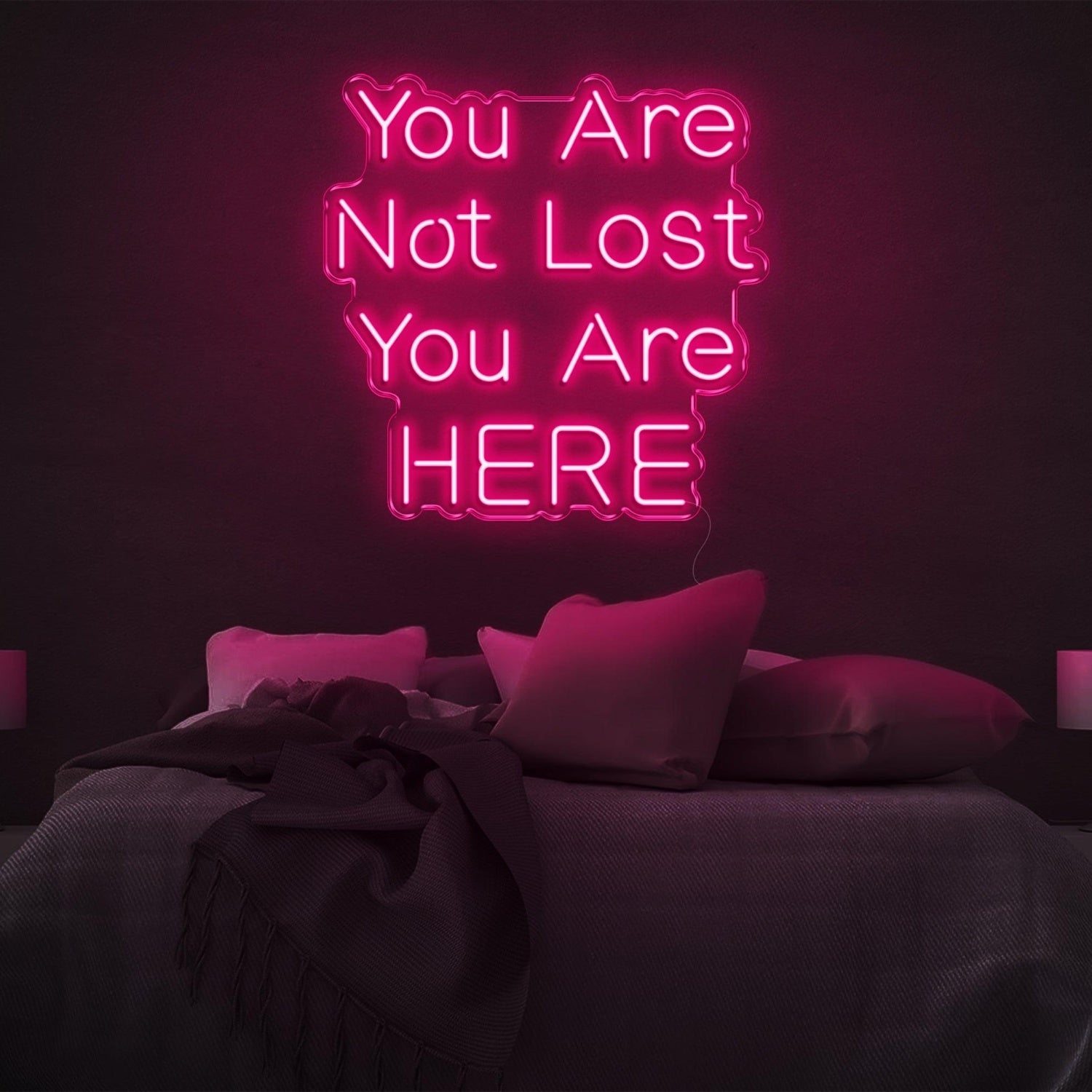 You Are Not Lost Here Vibrant Yellow Led Neon Sign For Bedroom Wall Decor | Shineneon