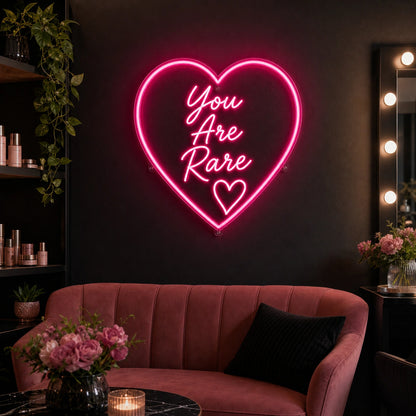 You Are Rare LED Neon Sign real lifestyle scene