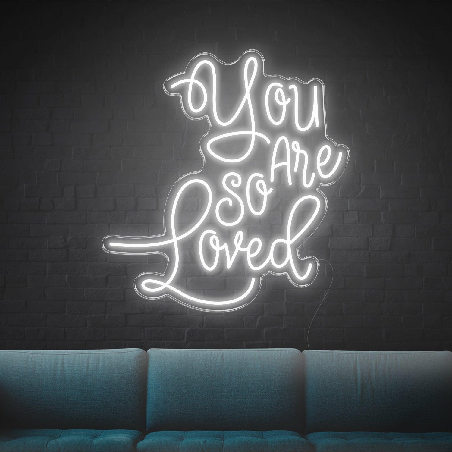 You Are So Loved Bright Yellow Led Neon Sign For Cozy Home Decor | Shineneon
