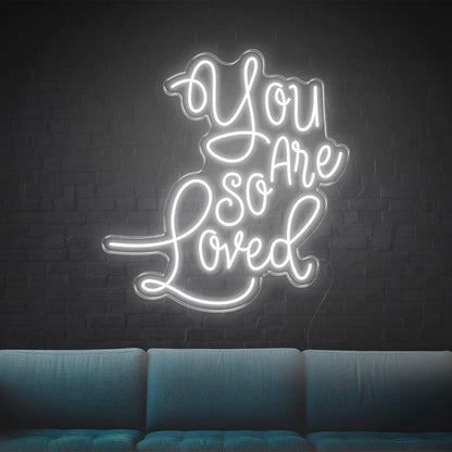 You Are So Loved Bright Yellow Led Neon Sign For Cozy Home Decor | Shineneon