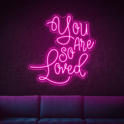 You Are So Loved Bright Yellow Led Neon Sign For Cozy Home Decor | Shineneon