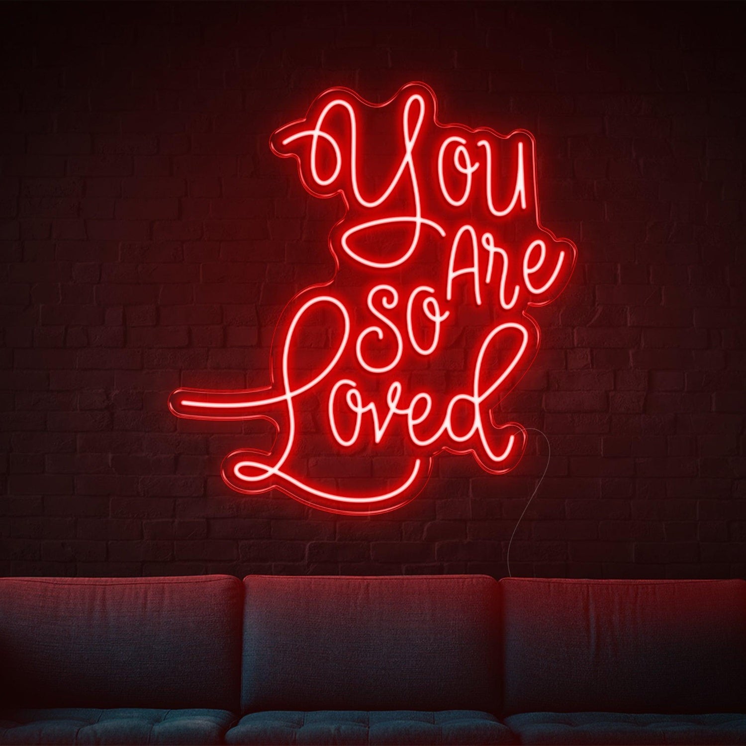 You Are So Loved Bright Yellow Led Neon Sign For Cozy Home Decor | Shineneon