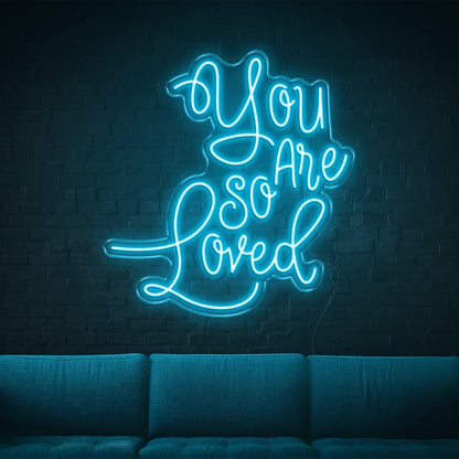 You Are So Loved Bright Yellow Led Neon Sign For Cozy Home Decor | Shineneon