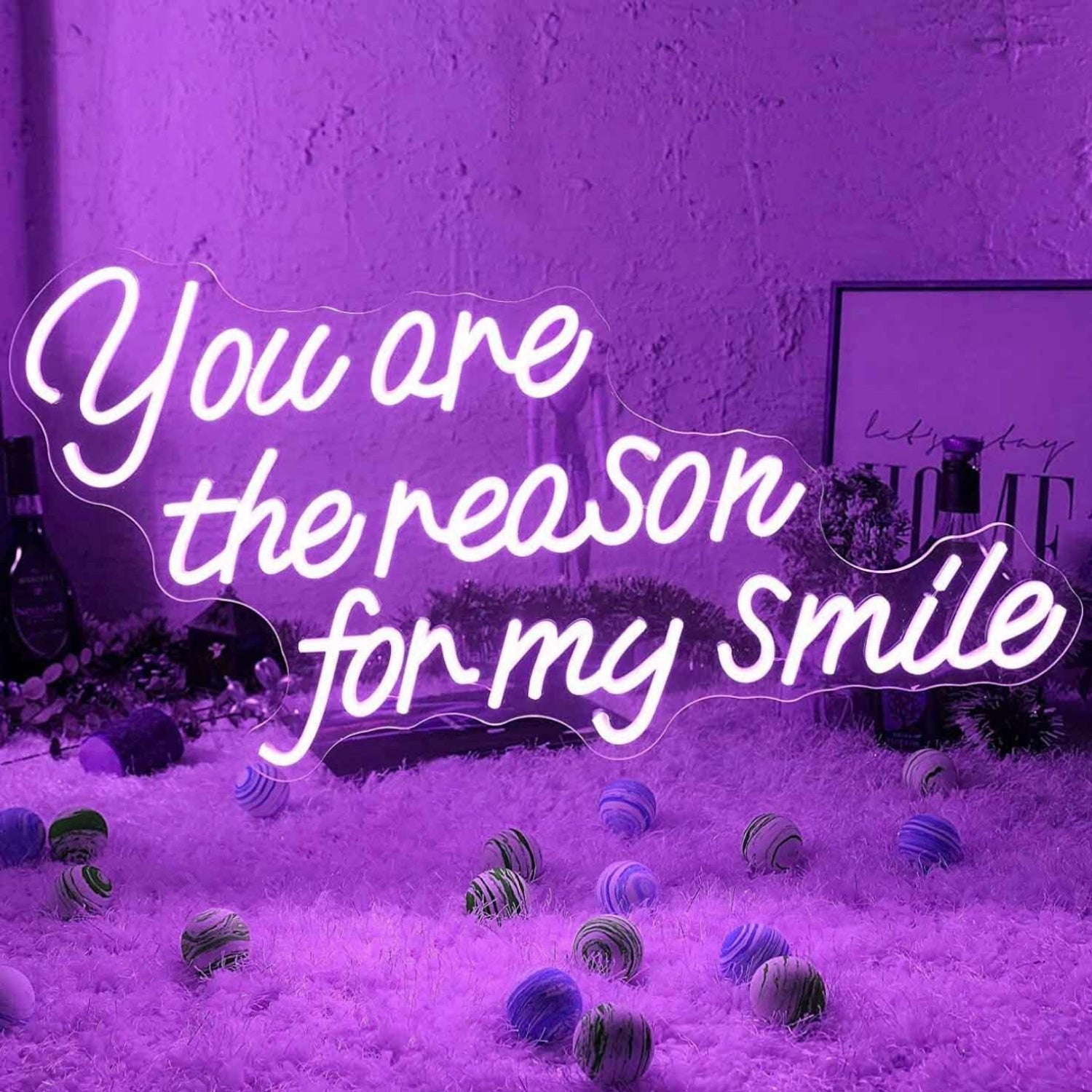 You Are The Reason I Smile Wedding Neon Sign | Shineneon