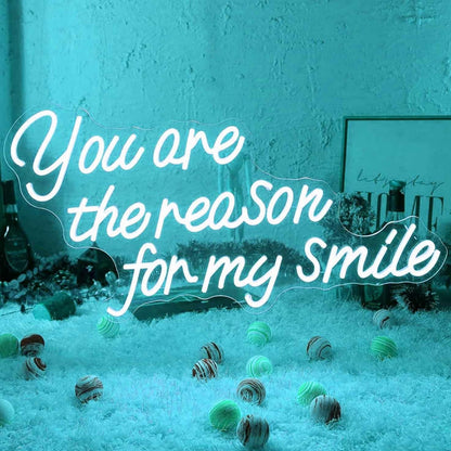You Are The Reason I Smile Wedding Neon Sign | Shineneon