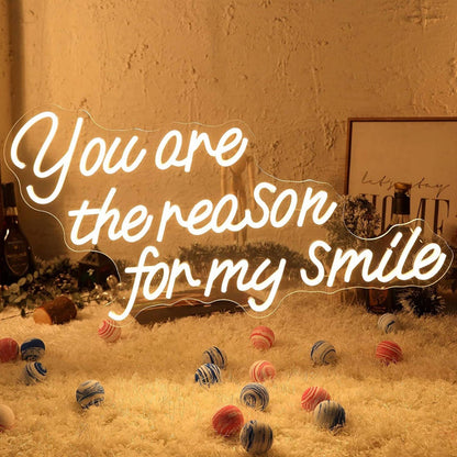 You Are The Reason I Smile Wedding Neon Sign | Shineneon