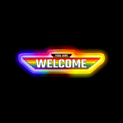 You Are Welcome To The Grim Darkness Welcome Led Neon Sign Open Sign Rgb Color - LED neon sign close-up detail