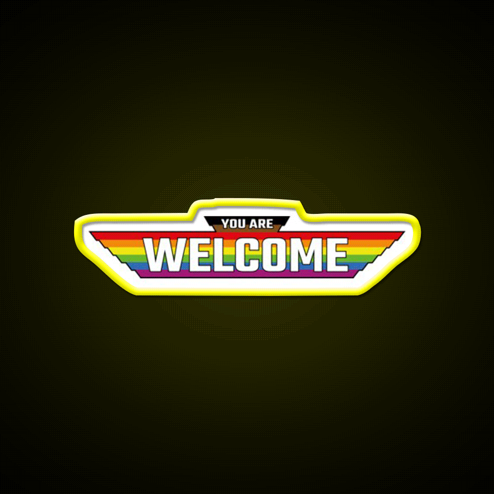 You Are Welcome To The Grim Darkness Welcome Led Neon Sign Open Sign Rgb Color - Custom LED neon sign front view