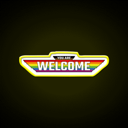 You Are Welcome To The Grim Darkness Welcome Led Neon Sign Open Sign Rgb Color - Custom LED neon sign front view