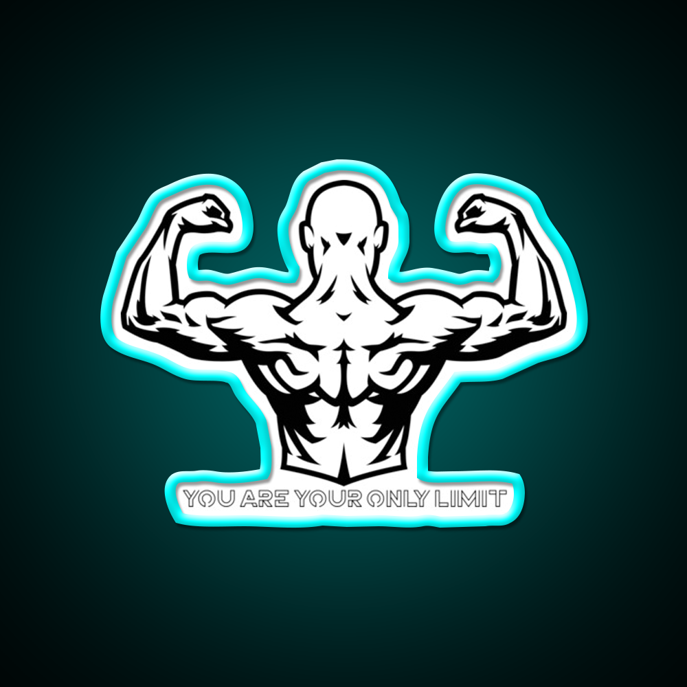 You Are Your Only Limit Exercise Sign Sign Gym Fitness Led Neon Sign Rgb Color - Size and dimension reference